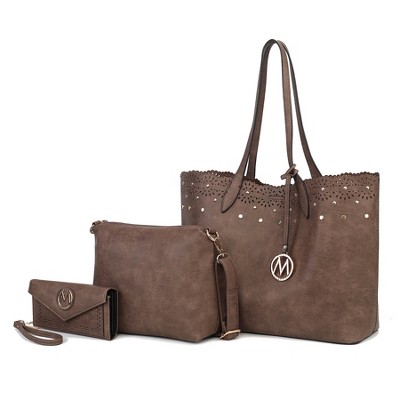 MKF Collection Mariahna 3-Piece Set – Shopper Tote, Crossbody Bag, and Wristlet Wallet Purse by Mia K