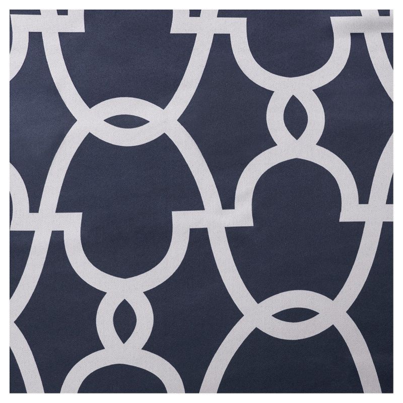 2pk 52&#34;x63&#34; Room Darkening Gates Sateen Woven Curtain Panels Blue - Exclusive Home: Thermal Insulated, Geometric Pattern, Grommet Top, 4 of 7