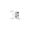 Black Bow Jewelry Sterling Silver Block Style, Number 8 Bead Charm - 2 of 3