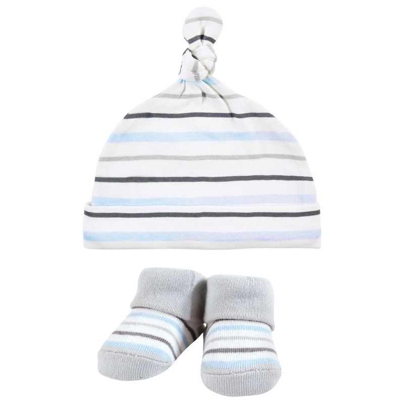 Hudson Baby Infant Boy Cap and Socks Set, Royal Safari, 0-9 Months, 5 of 7