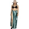 LA LEELA Women's Summer Bikini Wraps Sarong Cover up Wrap Skirt Bathing suit Swimwear Swimsuit Beach Coverup for Women One Size Black, Fish - 3 of 4