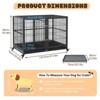 48" Heavy Duty Dog Crate, Chew-Resistant Dog Kennel for Small Medium Dogs, Escape Proof Large Dog Cage, Pet Playpen with Lockable Door - 2 of 4