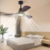 YIYIBYUS 42In Indoor Black and Brown Modern Ceiling Fan with 3-Color Integrated LED Light - 3 of 4