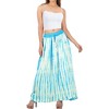 LA LEELA Women's Holiday Long Summer Vacation Skirts Stylish A-line Flared long Maxi Skirt - 3 of 4