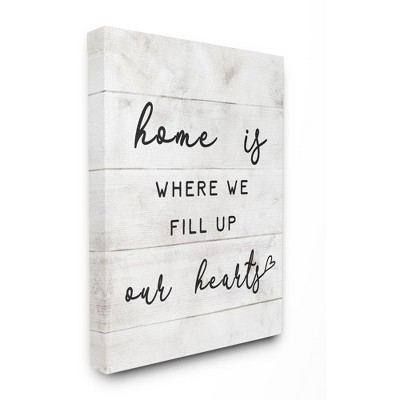 Stupell Industries Home is Where We Fill Up Our Hearts Family Quote