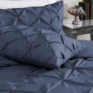 Swift Home | Diamond Smocking Pintuck 3-Piece Comforter Set - 1 of 4