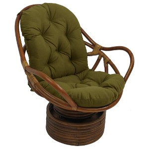 Blazing Needles, 48-inch by 24-inch Solid Outdoor Spun Polyester Swivel Rocker Cushion - 1 of 1