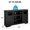 High-Rise Farmhouse-Style TV Stand with LED Lighting Three-Tier Storage Shelving Entertainment Center Suitable for Living Rooms and Bedrooms - 2 of 4