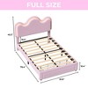Homhougo Full Bed Frames Lamb Velvet Twin Beds Cute Platform Bed Frame for Girls, Boys,Sturdy Platform Bed Pink - 2 of 4