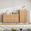Homhougo 5 Drawer Dresser, Wood Dresser for Bedroom, 47.9" Tall Dressers Chest of Drawers, Modern Tall Dressers with Metal Handle - 3 of 4