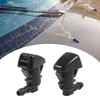 Unique Bargains Front Windshield Wiper Nozzles for Lincoln MKX with Gaskets - Black Pack of 2 - 3 of 4