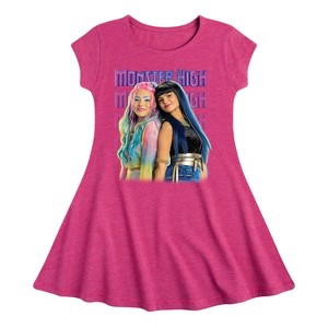 Girls' - Mattel - Cleo & Mermaid Besties Fit & Flair Cap Sleeve Dress - 1 of 2