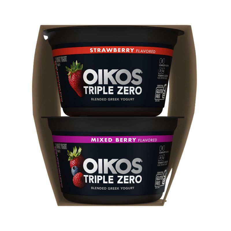 Oikos Triple Zero Variety Pack Greek Yogurt - 6ct/5.3oz Cups, 6 of 13