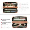 Luupatchy Plum Blossom Women's Wallet, with RFID Blocking Wristlet Leather - 3 of 4