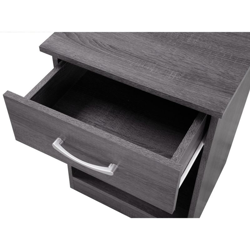 Passion Furniture Lindsey 1-Drawer Gray Nightstand (24 in. H x 18 in. W x 16 in. D), 3 of 8