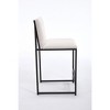 Lyngins Counter Height Bar Stools Set of 2,Upholstered Linen Bar Chairs with Metal Footrest and Frame,Armless Chairs for Kitchen Counter Cafe - 4 of 4