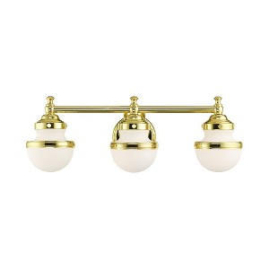 Livex Lighting Oldwick 3 - Light Vanity in  Polished Brass - 1 of 1