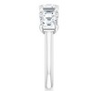 Pompeii3 5Ct Asscher Cut Moissanite Five Stone Wedding Ring Anniversary Band White Gold - 3 of 4