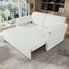 Queen Size Convertible Sleeper Sofa Bed with Casters, Compact Pull-Out Chenille Loveseat for Small Apartments or Offices–The Pop Home - 2 of 4