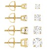 Jewelry Avalanche 14K Gold Solitaire Moissanite Stud Earrings - 4 of 4