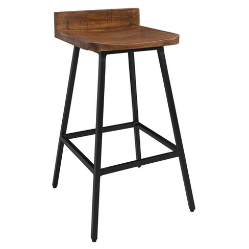 Curved Wooden Seat Counter Height, Rush Seat Bar Stools Black
