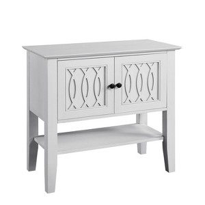 Naples Server White - Steve Silver Co.: Overlapping Ring Design, No Assembly, CARB Certified - 1 of 4