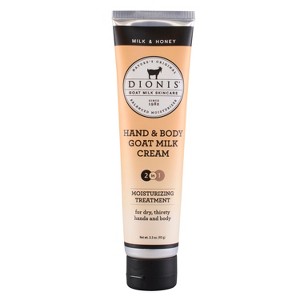 Dionis Goat Milk Hand & Body Cream Milk & Honey, 3.3 oz. - 1 of 4