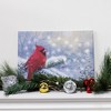 Lumabase Battery Operated Lighted Wall Art with Remote Control Winter Cardinal - 2 of 4