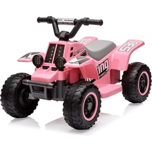 ATV for Kids, 6V Battery Powered Toddler 4 Wheeler w/Music, Light, 1.5mph Max Speed, Kids ATV 4 Wheeler 3+ Years - 1 of 4