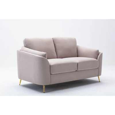 NicBex Modern Loveseat Sofa with Soft Cushion Comfy Love Seat Couch with Metal Legs Living Room Furniture,2 Seater,Suitable for Bedroom,Apartment