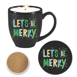 Courtside Market CM Lets Be Merry Bistro Candle Mug & Ceramic Coaster Set - 1 of 1