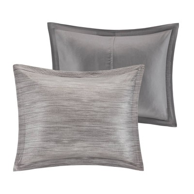 Gray California King 7-Piece Seersucker Comforter Set