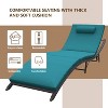 ALAULM Patio Chaise Lounge Set Outdoor Lounge Chair, Rattan Reclining Chair Adjustable Backrest, Pool Sunbathing Recliners with Folding Table - 2 of 4