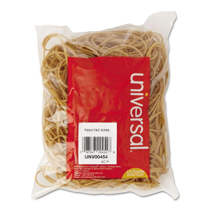 UNIVERSAL Rubber Bands Size 54 Assorted Lengths 1/4lb Pack 00454, 1 of 5
