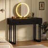 Vanity Desk with Mirror & Lights, 2 Drawers, Modern Makeup Table with 3 Light Modes & Adjustable Brightness for Bedroom - 3 of 4