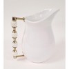 White Pitcher with White and Gold Beaded Handle - 3 of 4