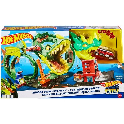 Hot Wheels Dragon Drive Firefight Playset