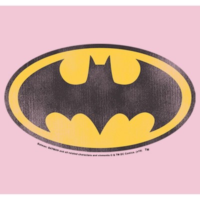 DC Comics Girl's Batman Distressed Bat Logo T-Shirt - Light Pink - Small — фото 2