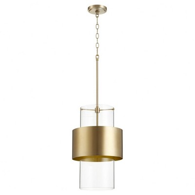 Quorum Lighting 1 - Light Pendant in  Aged Brass