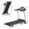 VisioGear Folding Treadmill for Home Use, 3-Level Incline Adjustable Compact Foldable, Black, 51"*24.2"*44.5" - 3 of 4