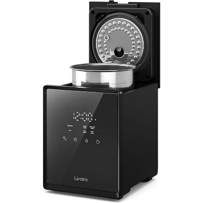 Livatro 3L Stainless Steel Warm Mist Humidifier, Easy Clean, Warm Steam, Sleep Mode & Auto-off, Healthy Air for Bedroom & Living Room - Black
