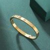 Lamdo 18K Gold Plated Womens Stackable Floral Gold Clover Bracelets Set Love Bangle Bracelets Non Tarnish - 3 of 4