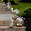 Pavilion Gift Company - Friends - 9.5" Bronze Glass Lantern  - Candle Holders - 3 of 4