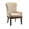 Landon Arm Dining Chair Salvage Brown - Acme Furniture: Linen Upholstery, Nailhead Trim, Wood Frame - 3 of 3