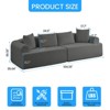 104" Curved Modular Sectional Sofa in Chenille Fabric Modern Minimalist Design Compressed No Assembly Required - 2 of 4