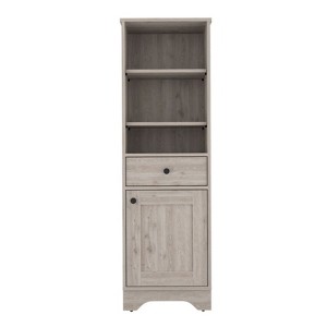 SEVOBAL Bathroom Storage Cabinets Freestanding Storage Cabinet with Open Shelves, Versatile Home Organizer for Bathroom, Beige, 55"*20"*5" - 1 of 4