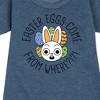 - Instant Message - Easter Eggs Come From Where Graphic Short Sleeve Fleece Dress - 2 of 4