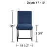 55 Downing Street Myles Navy Fabric and Black Metal Dining Chair - 4 of 4