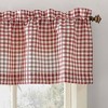 54"x14" Parkham Farmhouse Plaid Rod Pocket Semi-Sheer Kitchen Curtain Valance - No. 918 - 2 of 4