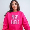 Simply Sage Market Women's Graphic Sweatshirt Embroidered Merry and Bright - 2 of 4